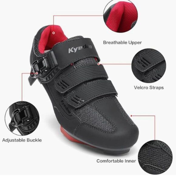 Kyedoo Cycling Shoes Road Bike Racing Biking Shoe Delta Cleats Men Size 11 (45) - Picture 3 of 13